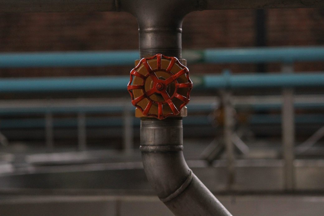 Water supply valve on treated water lines
